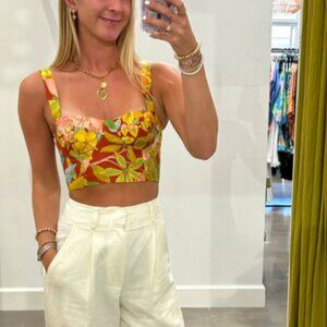 ✨ SALE NWT Cara Cara Claudine Cropped Top Sz4 Newberry Tropic Clay Vacation Line